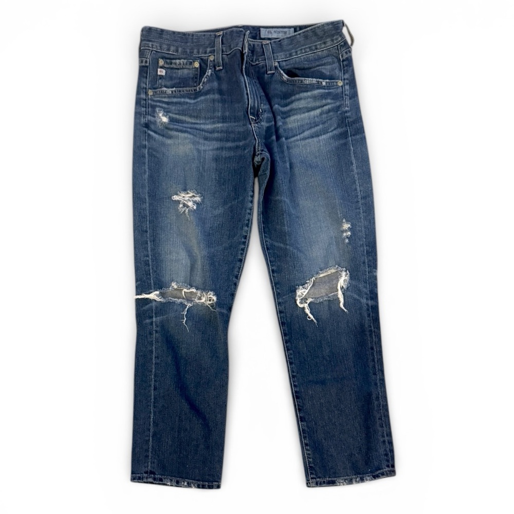 AG The Ex-Boyfriend Slouchy Slim Jeans Distressed Medium Wash Size 29R